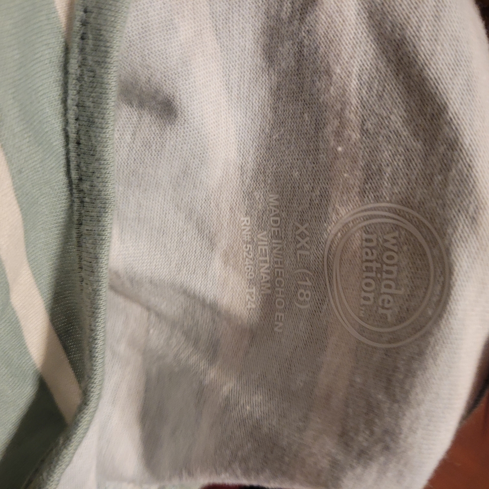 Wonder Nation Mint and White Striped Dress - Picture 2 of 2